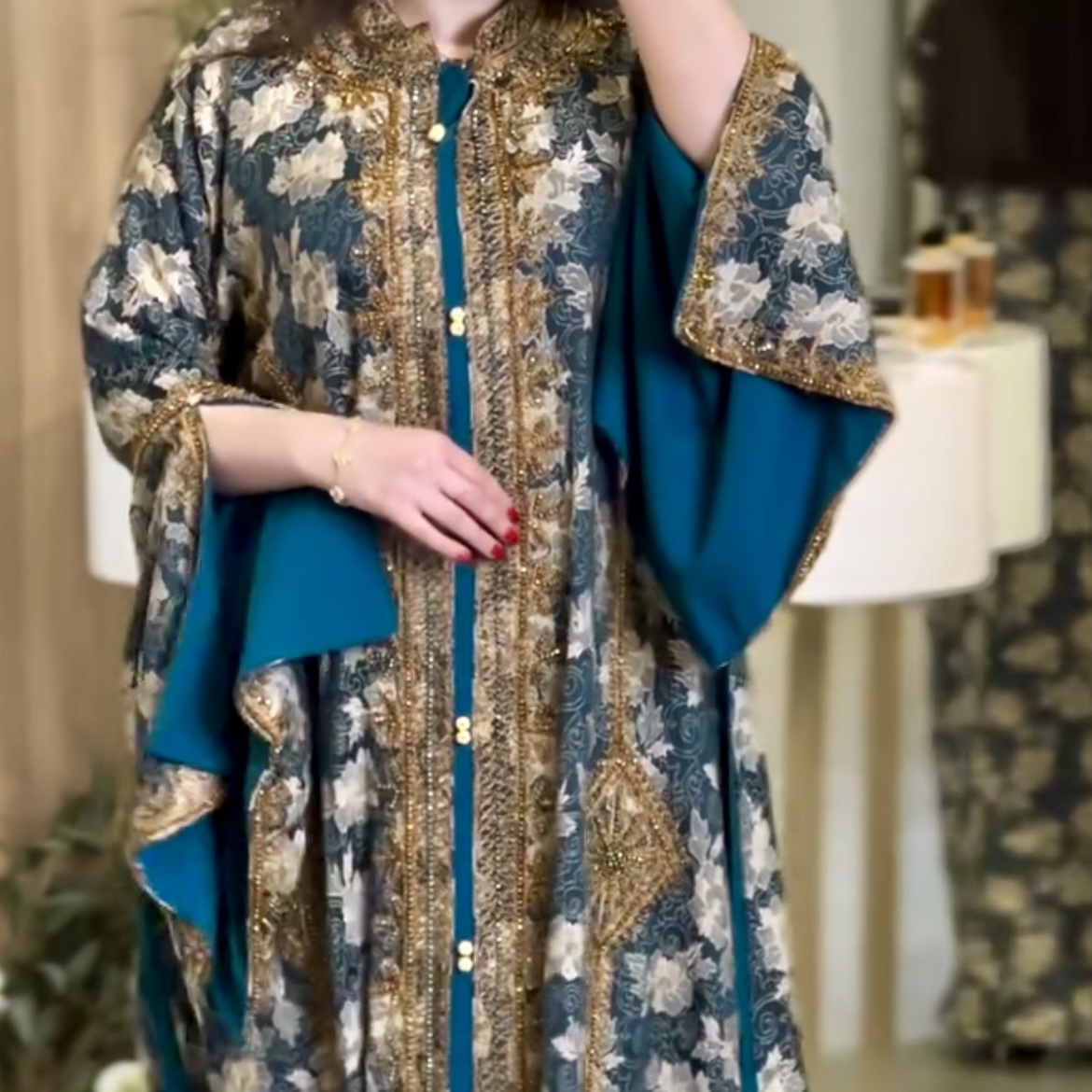 جلابيه جاكار تطرز وشك